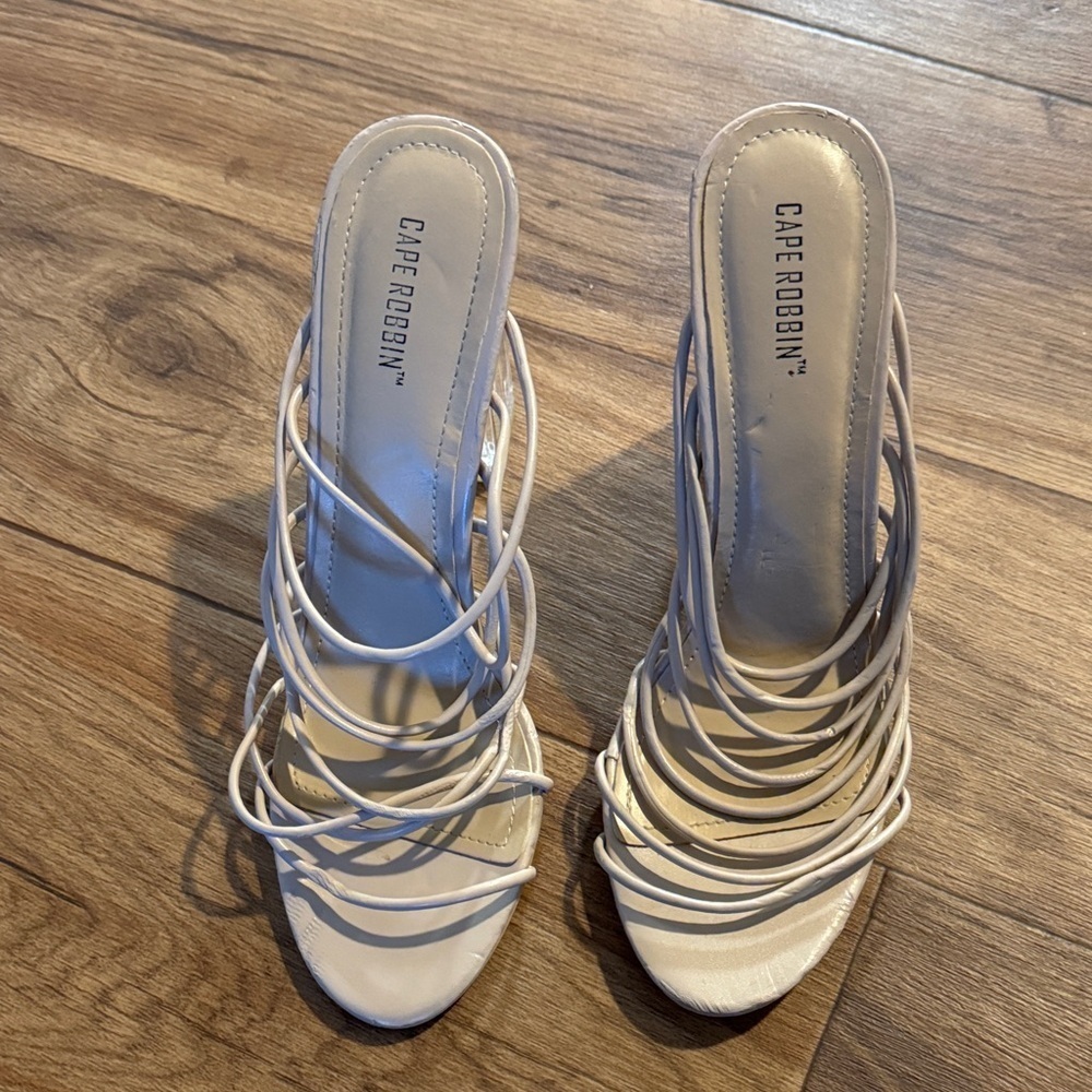 Cape Robbin Women's White Strappy Heels